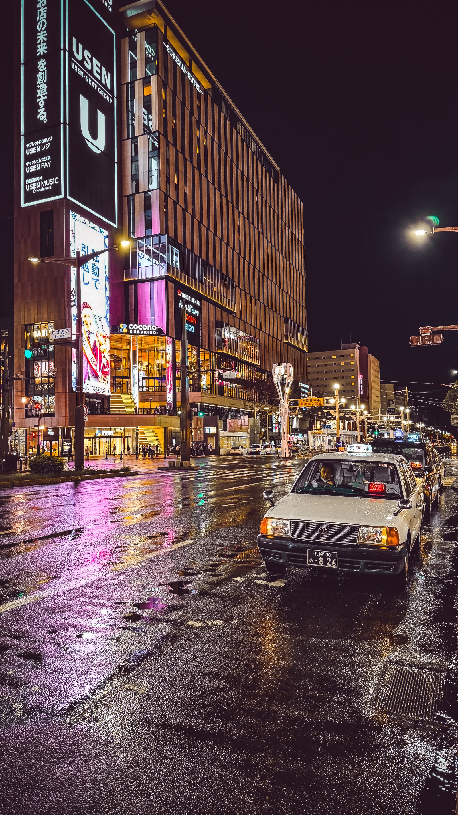 Sapporo city view showing urban development with mountains beyond, Hokkaido