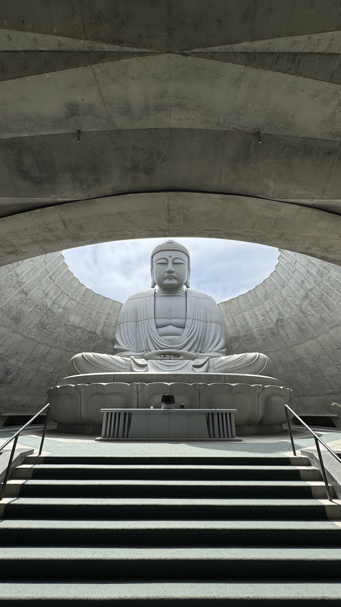 Contemporary designed cemetery grounds with sculptural stone elements, Sapporo