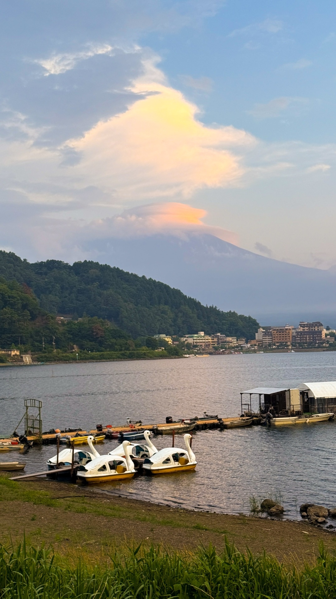 Kawaguchiko townscape at the foot of Mount Fuji