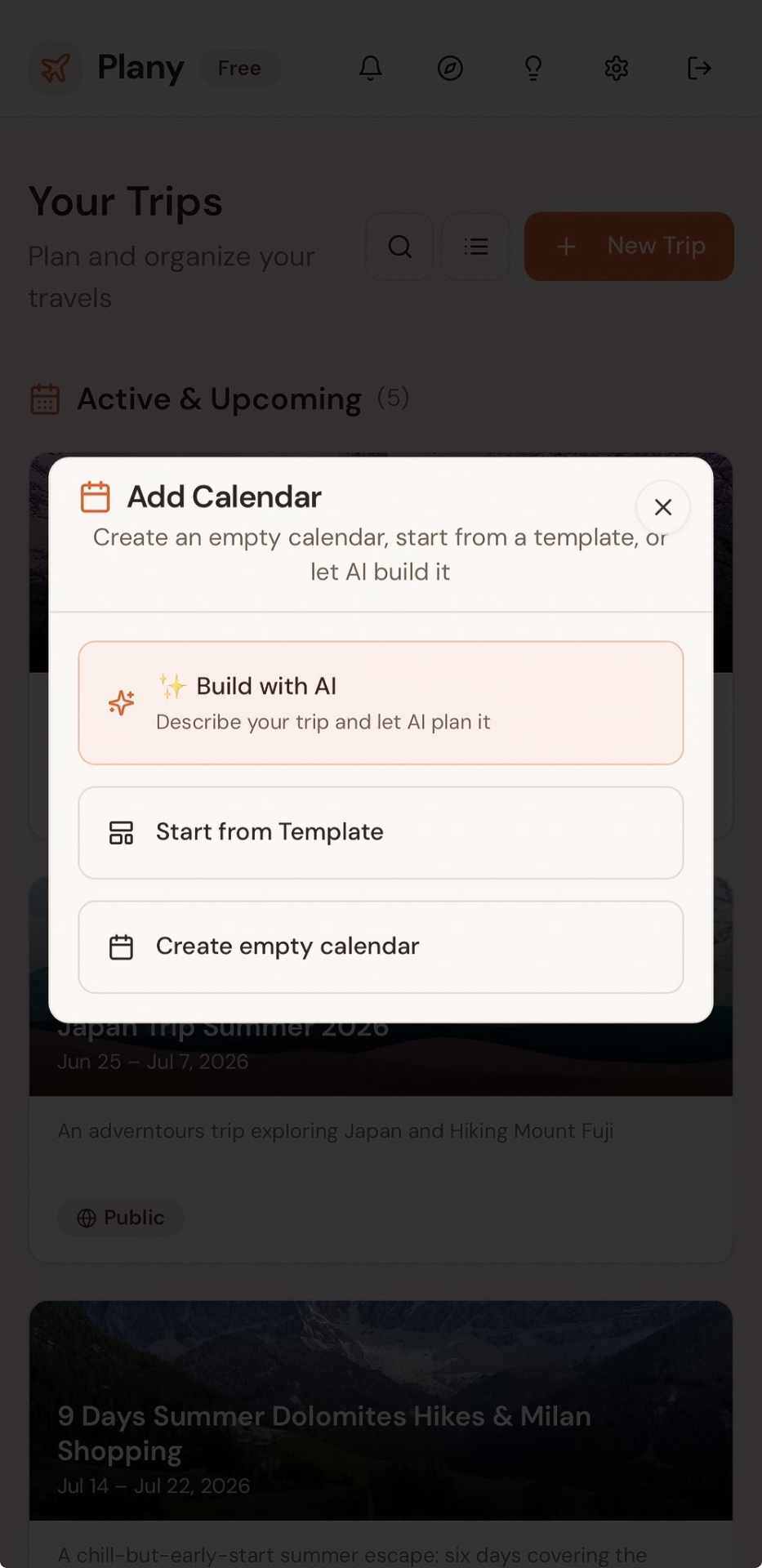 Choose how to start